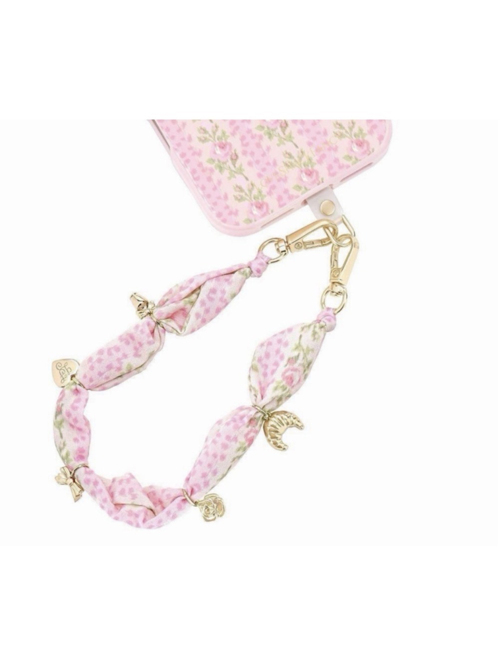 LoveShackFancy - Case-Mate Blooming Heirloom Anchor Card Scarf Phone Charm - Picture 2 of 3